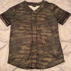 Camo Button Down T-Shirt